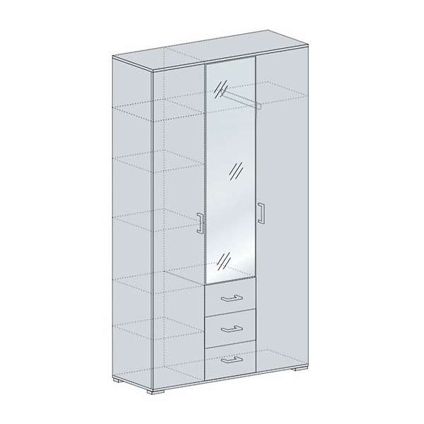 Купить шкаф трехдверный шк-803 рошель - 17 966 руб.