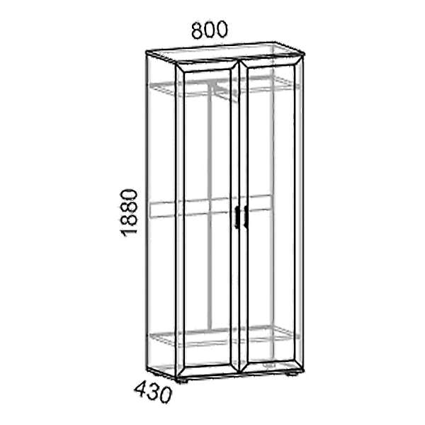 Купить шкаф двухдверный вк-4 вика - 7 676 руб.