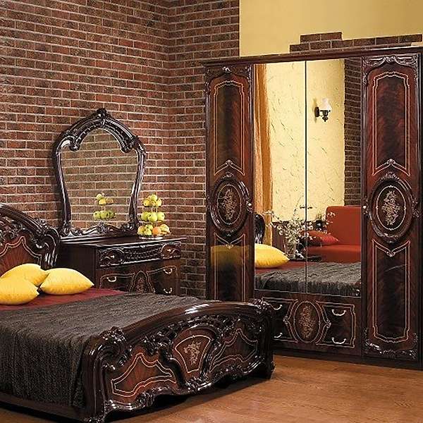 Купить шкаф четырехдверный с зеркалами роза - 41 745 руб.