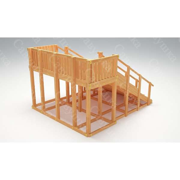 Купить зимняя деревянная горка савушка зима wood 4 - 109 900 руб.