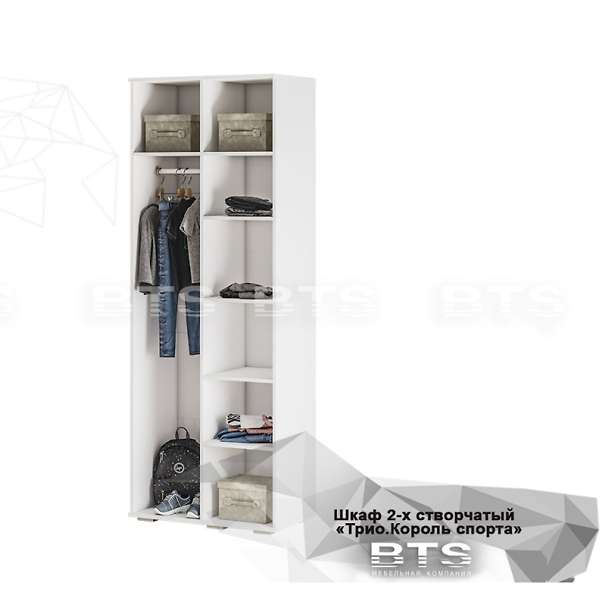 Купить шкаф для одежды трио шк-09 король спорта - 13 483 руб.