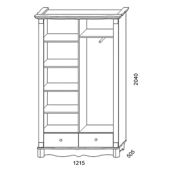 Купить шкаф 2д2я баккара кмк 0441.2 - 50 744 руб.