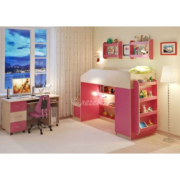 Купить кровать-чердак легенда 11.4 с полками - 35 850 ₽