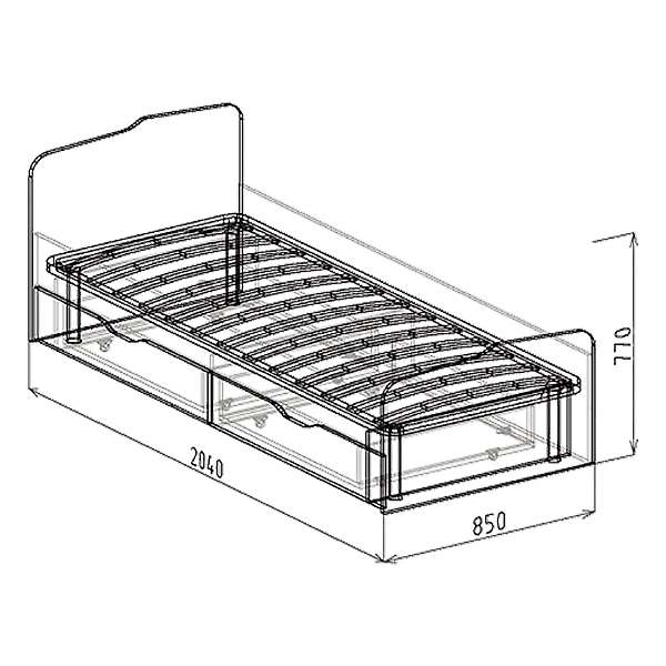 Купить кровать с ящиками 23 статус - 12 093 руб.
