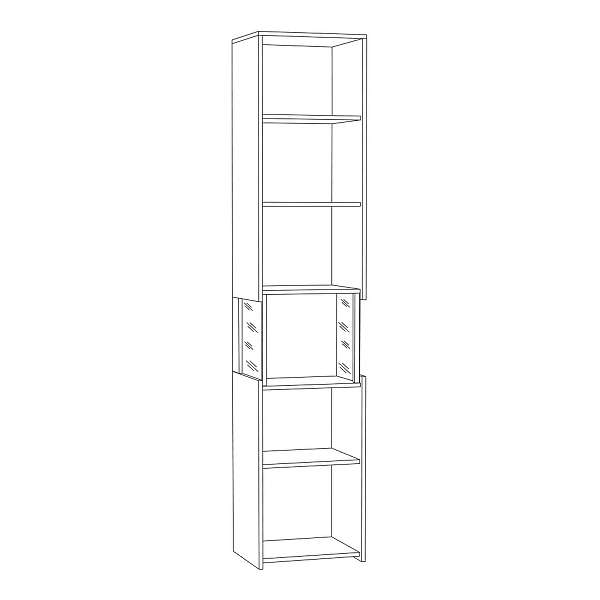 Купить шкаф-пенал с витриной 13.205 трувор - 10 696 руб.