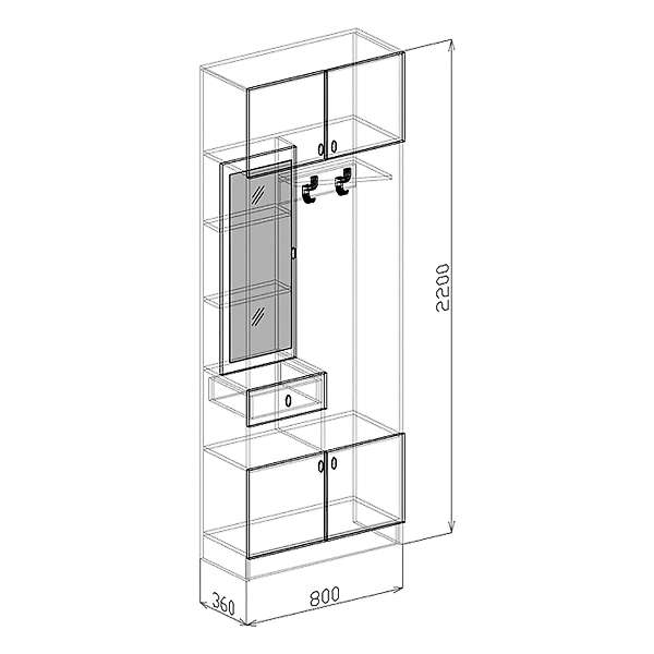 Купить прихожая вега 2 - 11 827 руб.