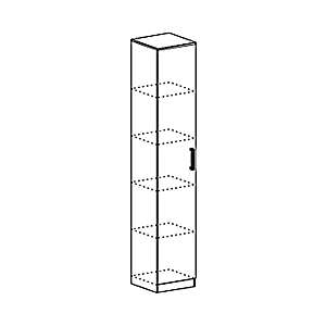 Пенал ПН 201 с полками ЛДСП Машенька