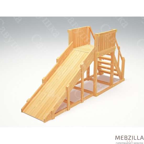 Купить зимняя деревянная горка савушка зима wood 2 - 64 000 руб.
