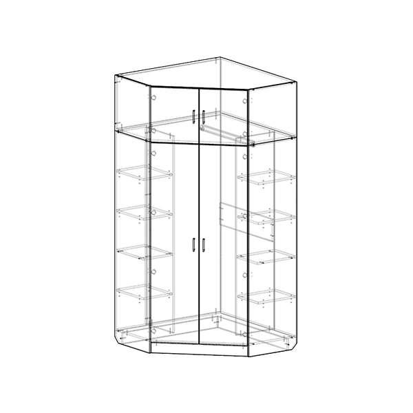 Купить шкаф угловой с антресолью ушр-305 - 20 250 ₽