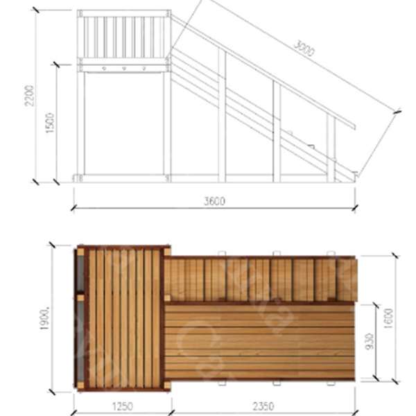 Купить зимняя деревянная горка савушка зима 3 - 83 000 руб.