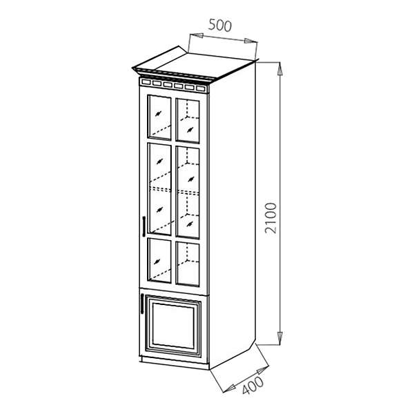 Купить шкаф-пенал для посуды нг-1 гармония-6 - 18 350 руб.