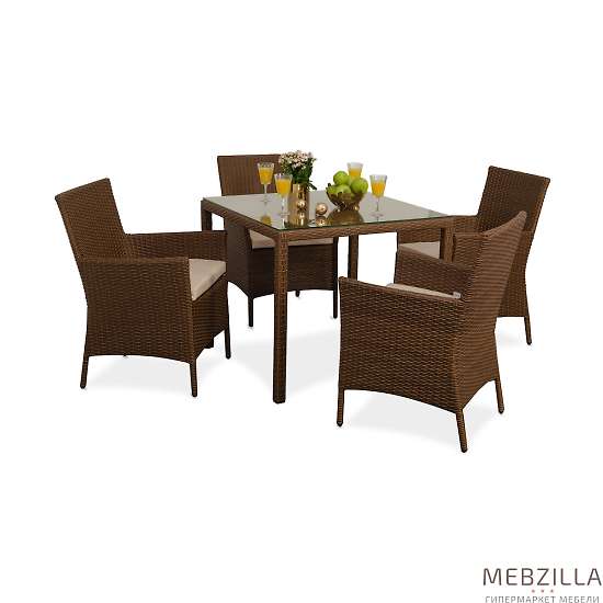 Купить комплект обеденный капри с квадратным столом - 38 230 руб.