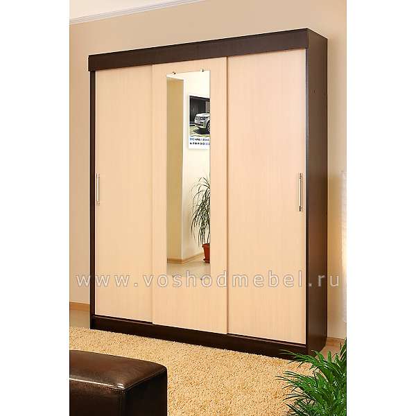 Купить шкаф-купе трехдверный кх3/42/1з холл - 11 780 руб.