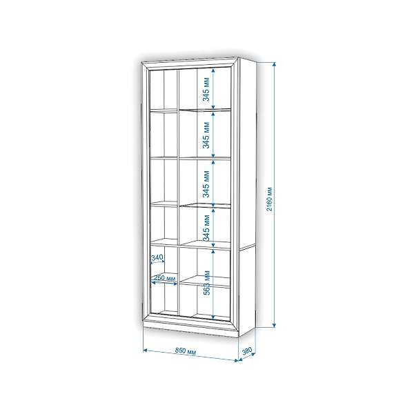 Купить шкаф витрина швтв-фсд-бян nobile - 33 590 ₽