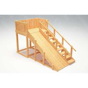 Зимняя деревянная горка Савушка Зима wood 3