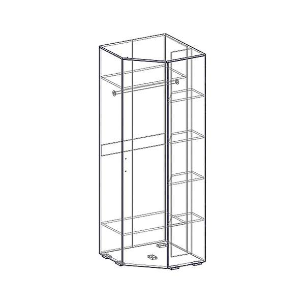 Купить шкаф угловой 540 с зеркалом виктория - 17 198 руб.