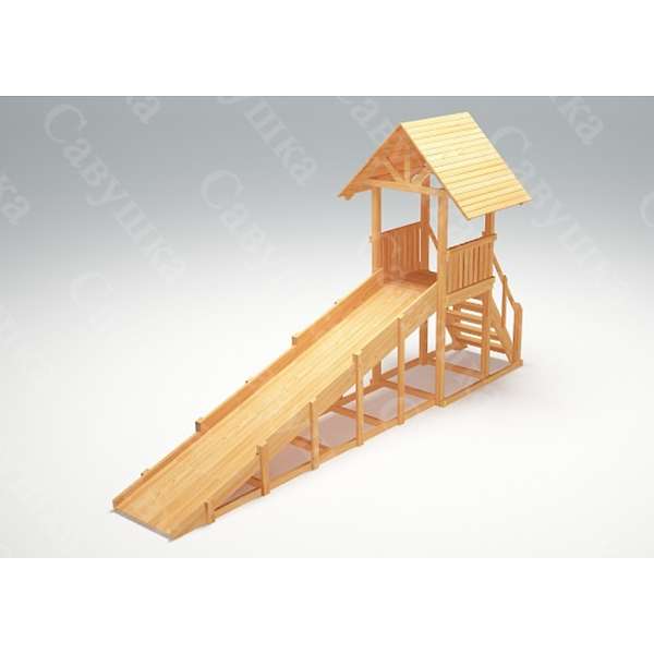 Купить зимняя деревянная горка савушка зима wood 5 - 93 000 руб.