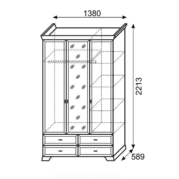 Купить шкаф трехдверный венеция 1 - 39 162 руб.