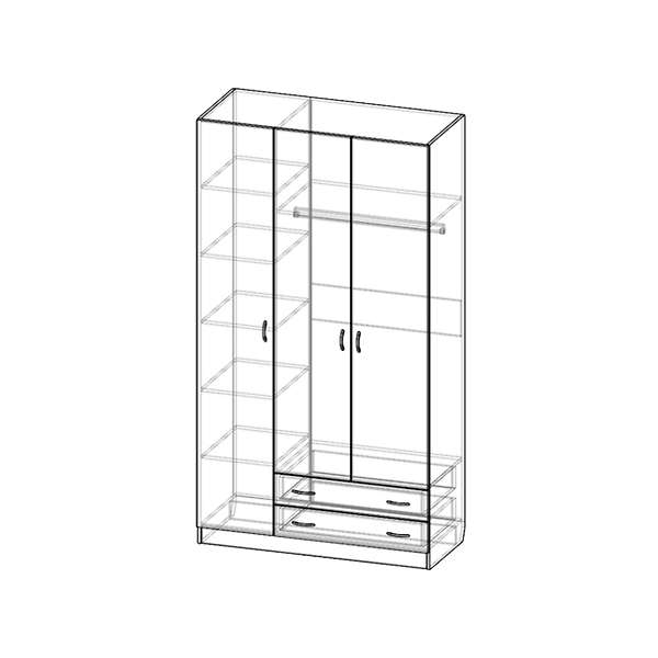 Купить шкаф трехстворчатый шр-312 - 15 080 ₽