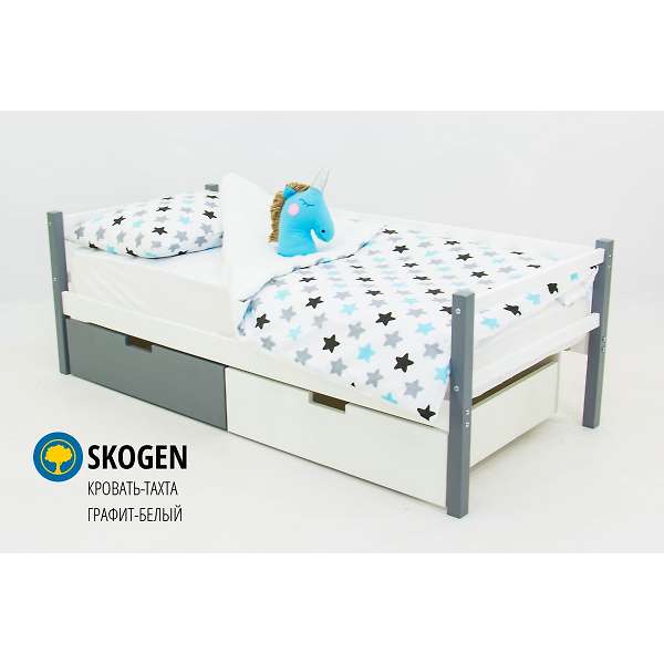 Купить кровать-тахта svogen графит-белый - 8 990 руб.