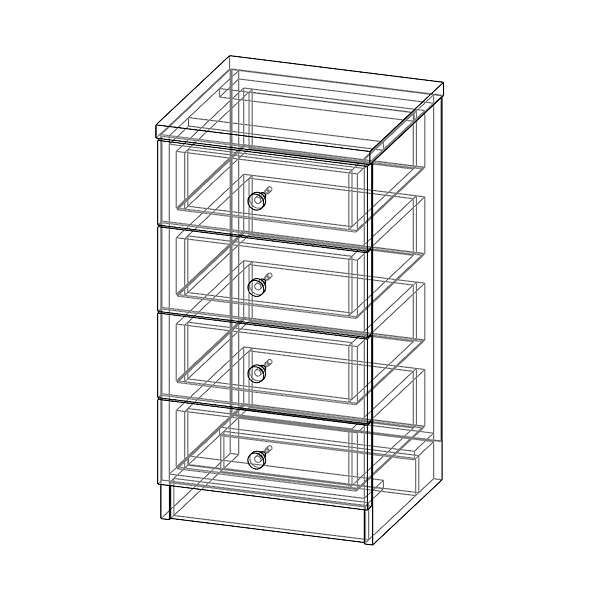 Купить комод с 4 ящиками соло сл-40 - 5 540 ₽