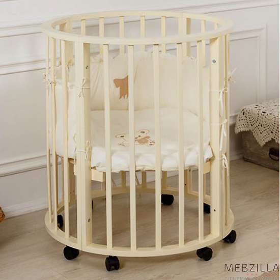 Купить круглая-овальная кроватка 5 в 1 incanto gio - 7 800 ₽