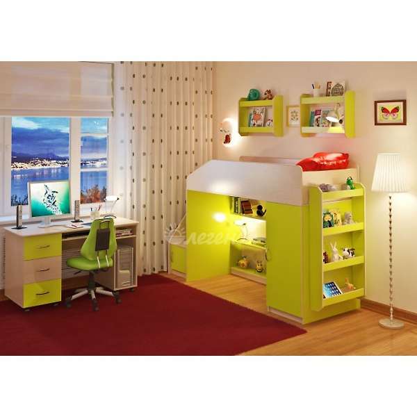 Купить кровать-чердак легенда 11.4 с полками - 35 850 ₽