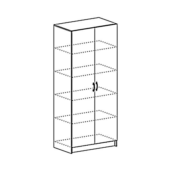 Купить шкаф с полками шк 555 2х створчатый бася  - 9 365 руб.