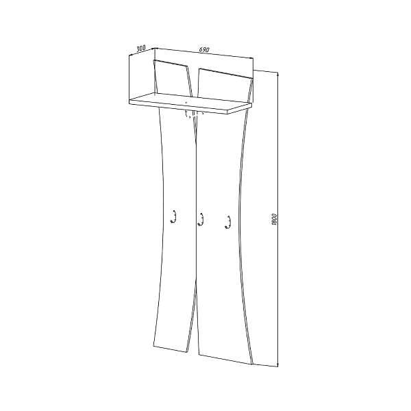 Купить вешалка настенная римини 2034.м1 - 9 990 ₽