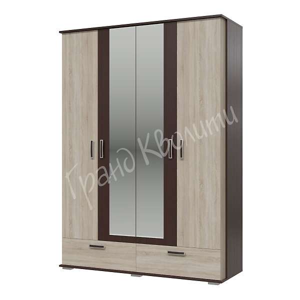 Купить шкаф 4-х дверный с ящиками даллас 4-4818 - 26 640 руб.