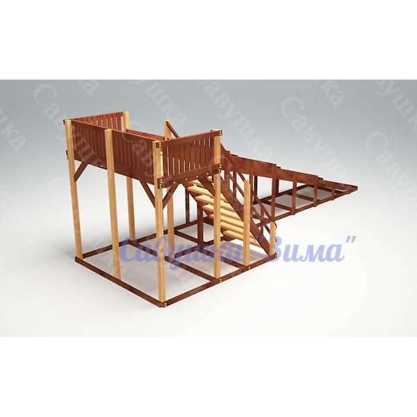 Купить зимняя деревянная горка савушка зима 6 - 209 000 руб.