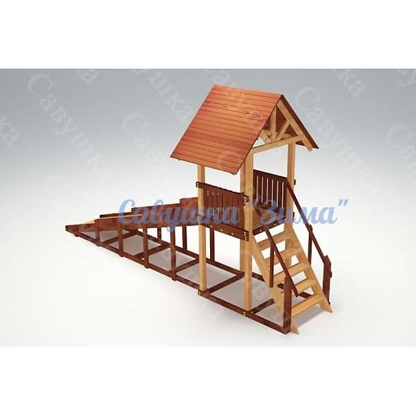 Купить зимняя деревянная горка савушка зима 5 - 99 000 руб.