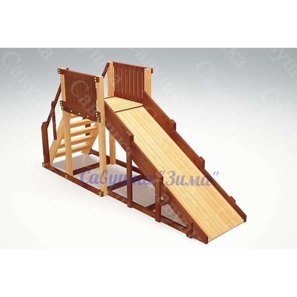 Купить зимняя деревянная горка савушка зима 2 - 69 900 руб.
