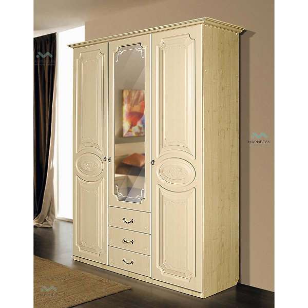 Купить шкаф трехдверный с ящиками ивушка-5 - 45 080 руб.