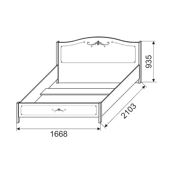 Купить кровать 05 афродита 1600 - 8 022 руб.