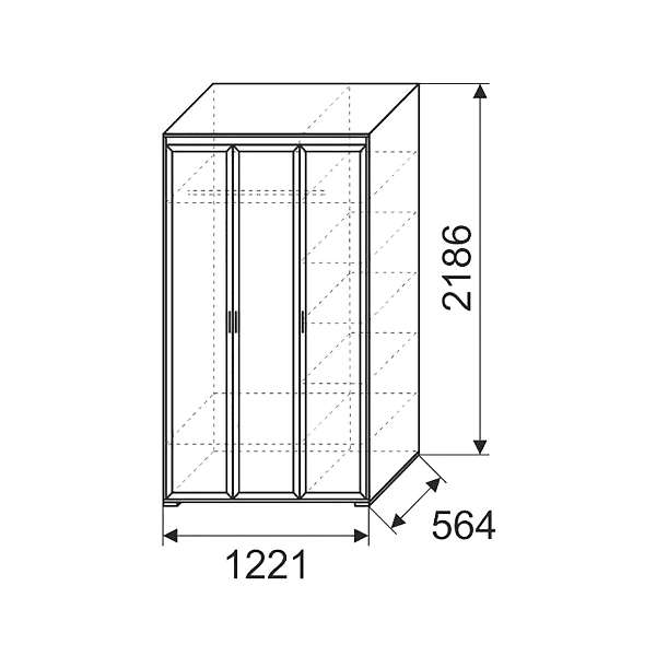 Купить шкаф для платья и белья трехдверный афродита 06 - 23 582 руб.