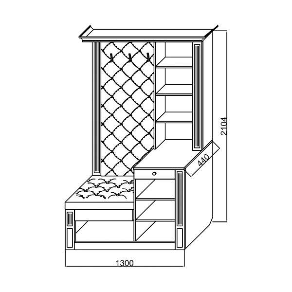 Купить прихожая к-1 визит-2 - 34 130 руб.