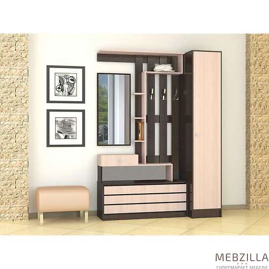 Купить прихожая ямайка комплект 1 (венге) - 13 129 руб.