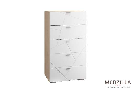 Купить скайлайн комод 5 ящиков дуб белый - 9 695 руб.