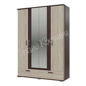 Шкаф 4-х дверный с ящиками Даллас 4-4818