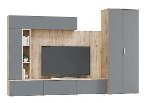Гостиная модульная Сканди. Комплект 1, смоки
