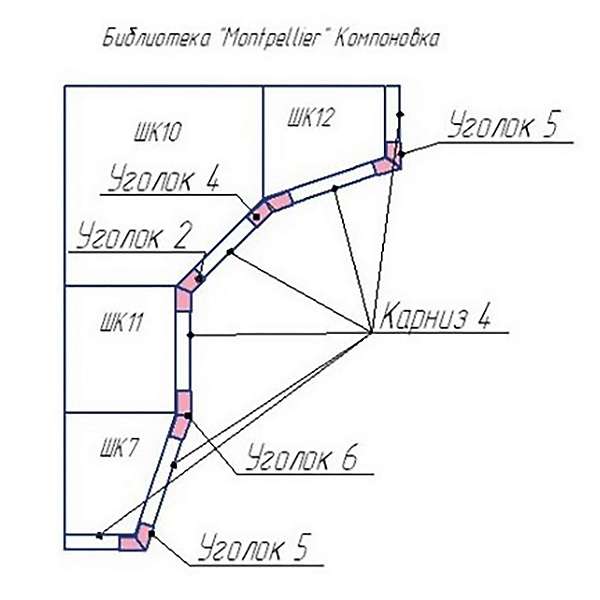 Купить библиотека montpellier компоновка 3 - 74 910 руб.