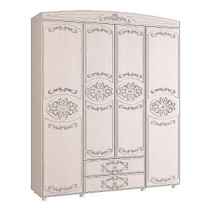 Шкаф четырехдверный комбинированный Каролина