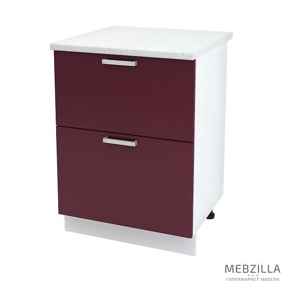 Купить шкаф напольный с двумя ящиками лира шн2я 600 б/ст - 4 954 ₽