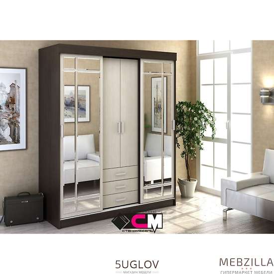 Купить шкаф-купе трехдверный лдсп лидер-1 - 22 607 руб.