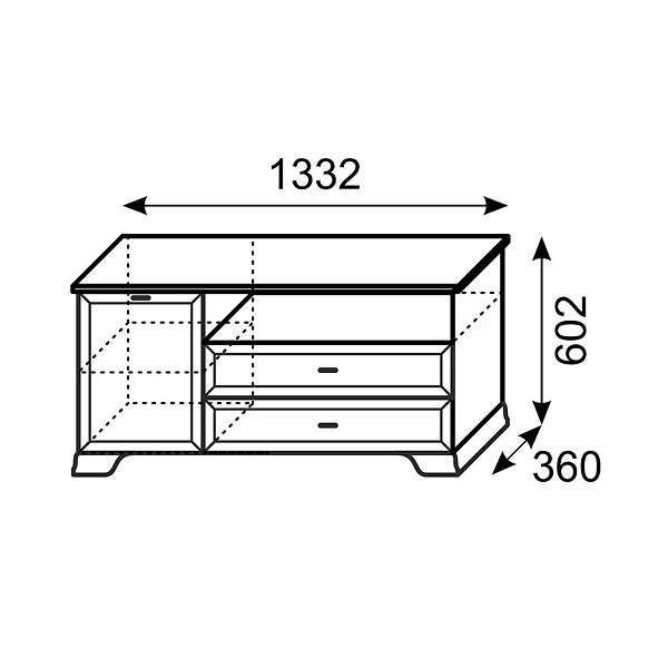 Купить тумба для телеаппаратуры венеция 6 - 13 239 ₽