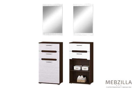 Купить мишель зеркало настенное 600*900венге/белый страйп - 3 954 руб.