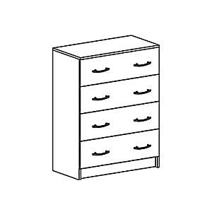 Комод с 4 ящиками Бася КМ 554