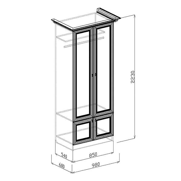 Купить шкаф платяной 13 диана люкс - 13 156 руб.