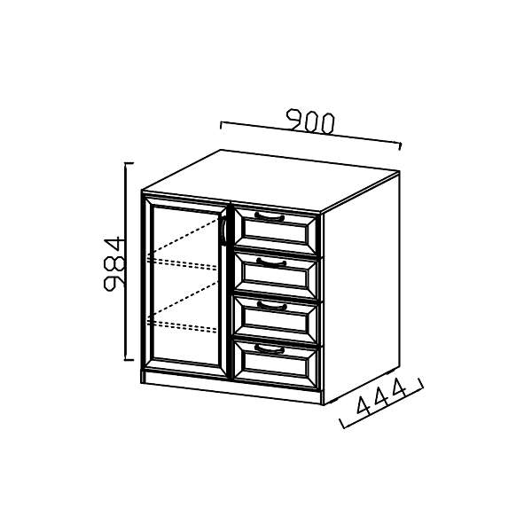 Купить комод-пенал ивушка-7 - 17 870 руб.